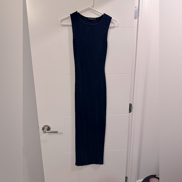 Navy midi dress PLT - Picture 1 of 3